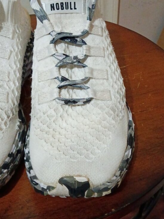 NOBULL Aspire Granite White Runner Shoes Workout Training Men’s Sz 7.5 Camo Sole main image 14